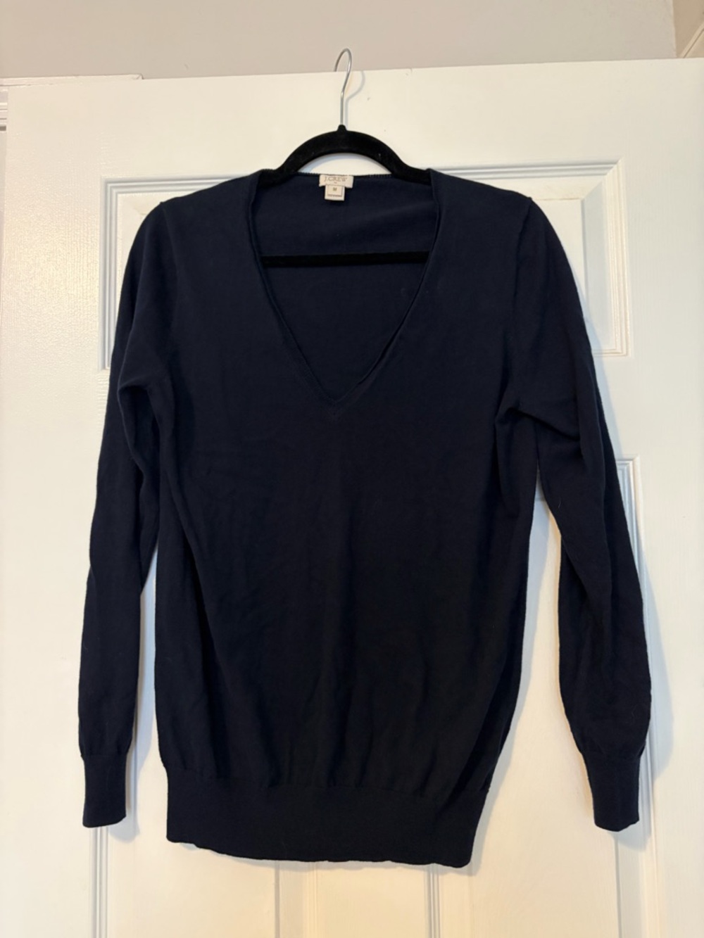 J. Crew Deep Navy V-Neck Sweater
